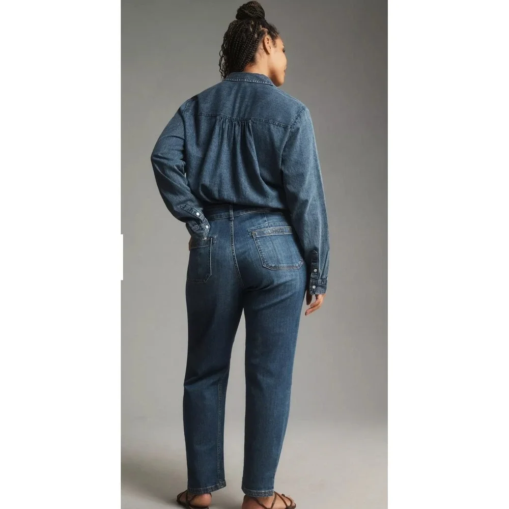 Anthropologie Blue Cropped Jeans - Picture 2 of 14